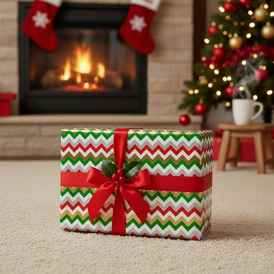 JAM Paper Shimmering Christmas Gift Wrap Set
